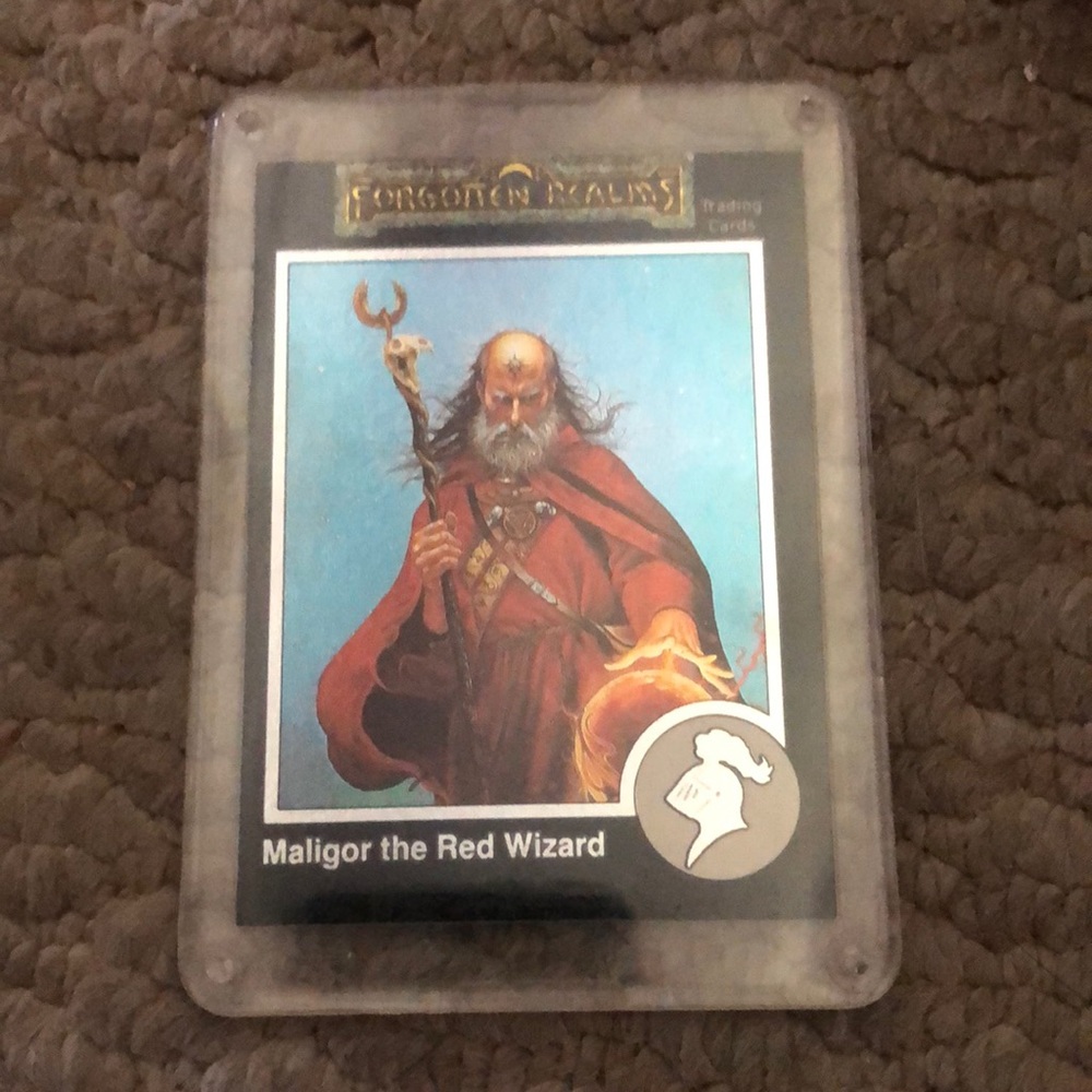 Forgotten realms trading card 1992                        Maligor the red wizard